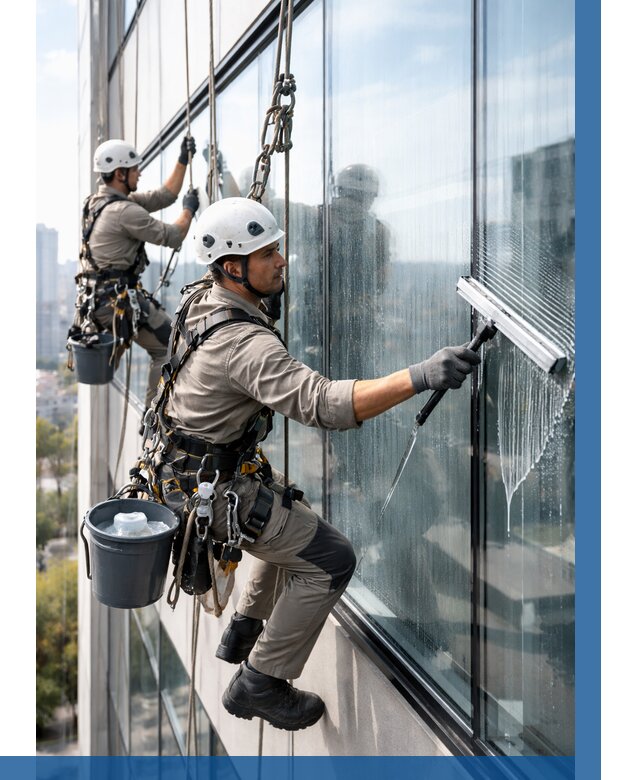 Мойка окон альпинистами в Солнечногорске от 4684 р. | ВЫСОТНИК-Слн