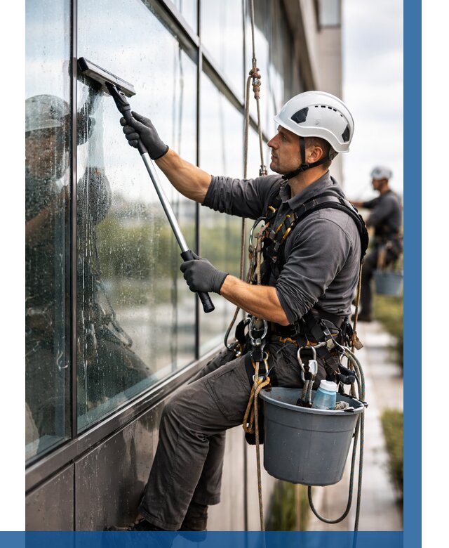 Мойка стеклянных фасадов в Солнечногорске от 208 р. | ВЫСОТНИК-Слн