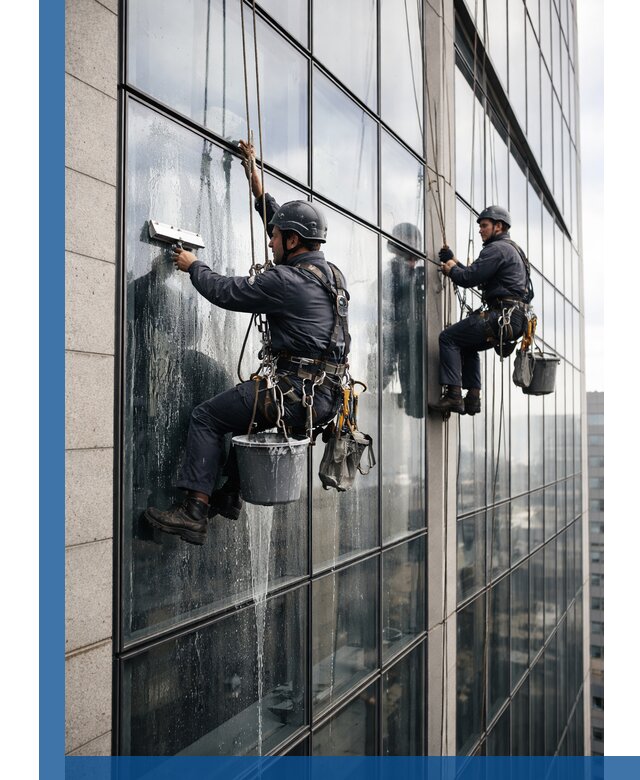 Профессиональная мойка стеклянных фасадов зданий в Солнечногорске