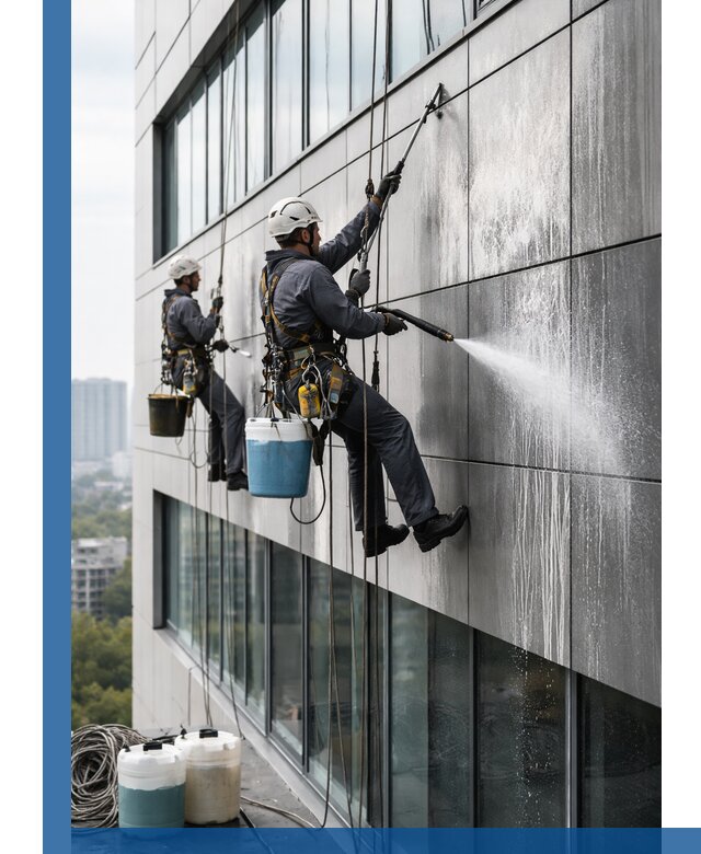 Профессиональная мойка вентилируемых фасадов в Солнечногорске