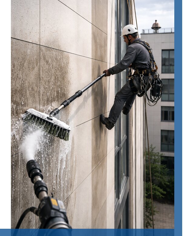 Мойка фасада из керамогранита в Солнечногорске от 312 р. | ВЫСОТНИК-Слн