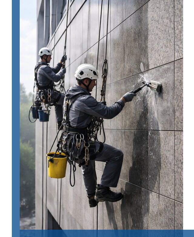 Профессиональная мойка фасада из керамогранита в Солнечногорске