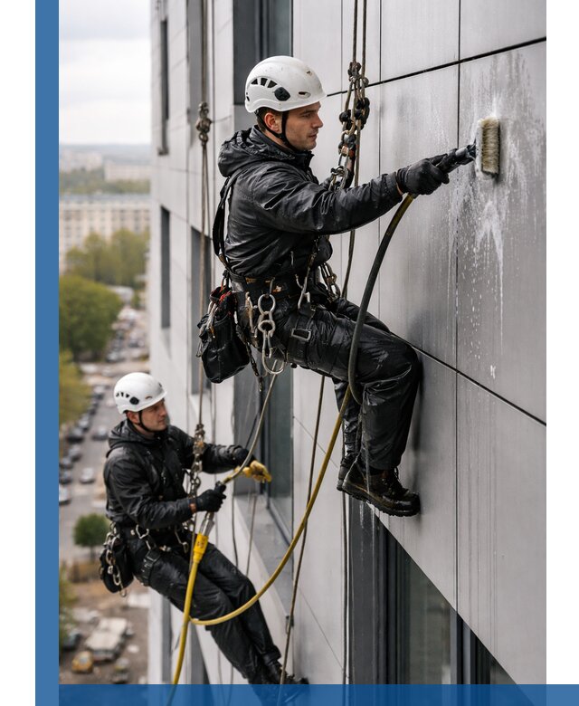 Профессиональная мойка фасада из композита в Солнечногорске