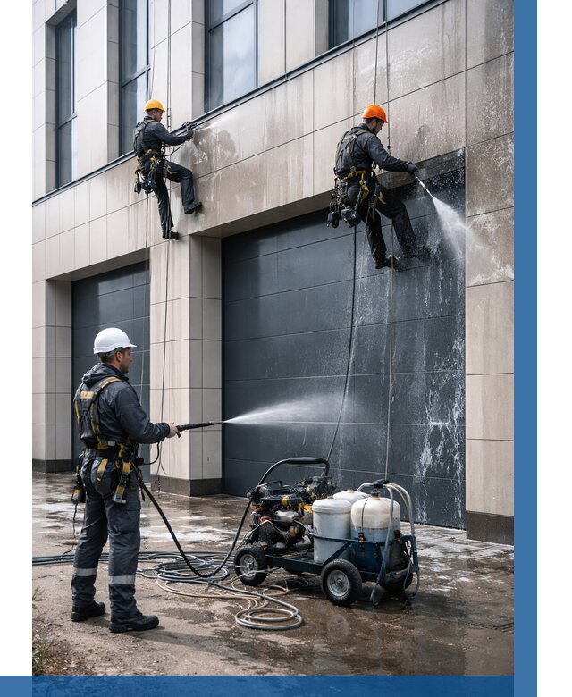 Послестроительная мойка фасада в Солнечногорске от 312 р. | ВЫСОТНИК-Слн