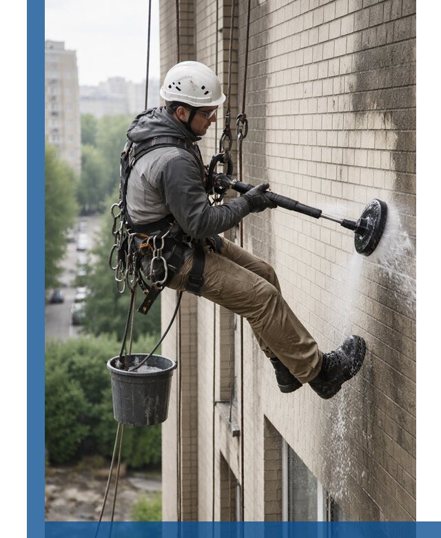 Очистка фасада от копоти в Солнечногорске профессионально и безопасно