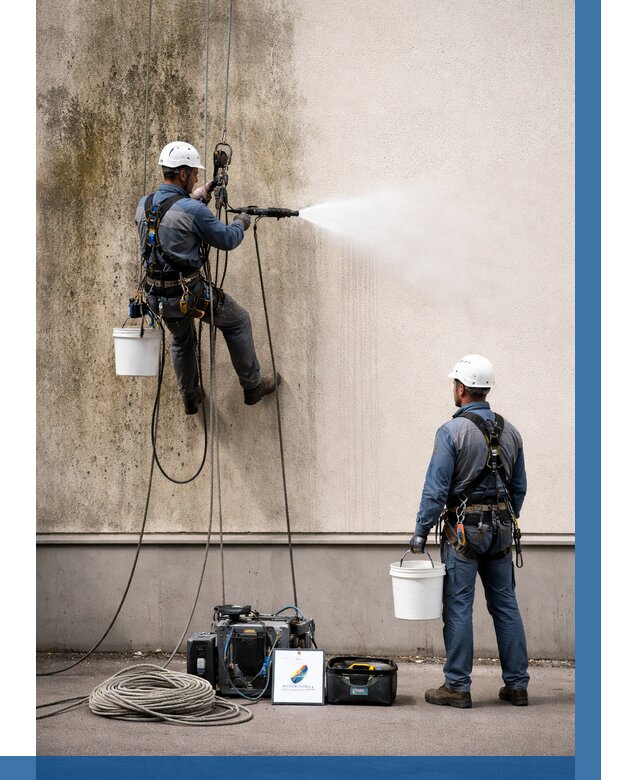 Очистка фасада от плесени в Солнечногорске от 312 р. | ВЫСОТНИК-Слн