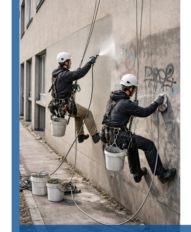 Антиграффити покрытие фасада с защитой от надписей в Солнечногорске