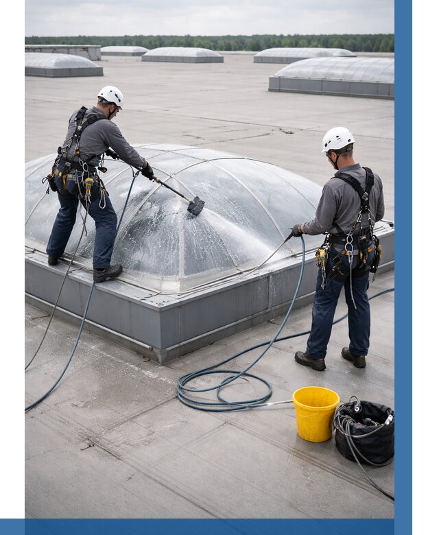 Мойка зенитных фонарей в Солнечногорске, заказать от 4684 р. | ВЫСОТНИК-Слн