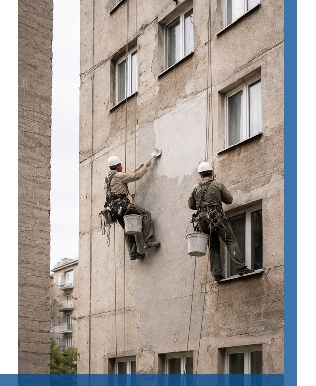 Косметический ремонт фасада в Солнечногорске от 1145 р. | ВЫСОТНИК-Слн