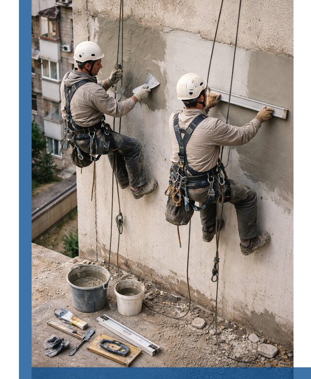Комплексный ремонт штукатурного фасада с гарантией в Солнечногорске