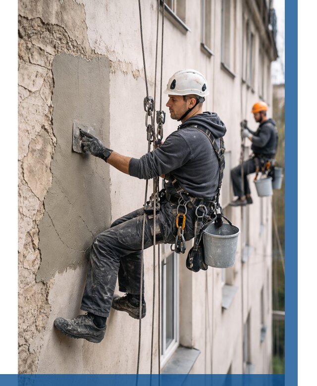 Восстановление штукатурки фасада в Солнечногорске от 1249 р. | ВЫСОТНИК-Слн