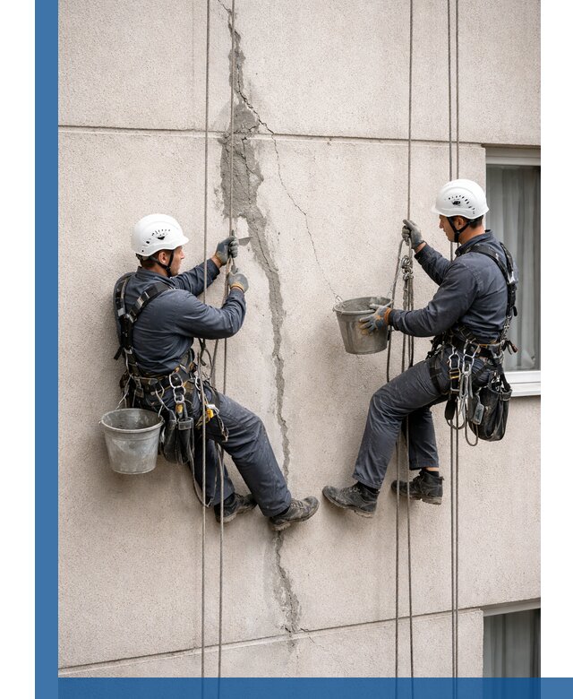 Заделка трещин на фасаде в Солнечногорске с гарантийным ремонтом