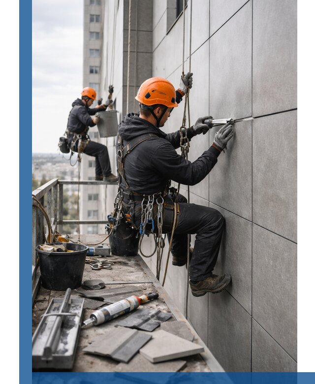Профессиональный ремонт фасада из керамогранита в Солнечногорске