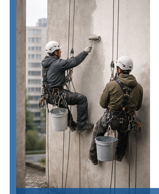 Покраска фасадов высотными альпинистами в Солнечногорске с гарантией