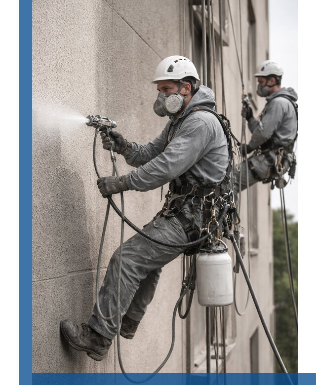 Безвоздушная покраска фасадов зданий в Солнечногорске профессионально