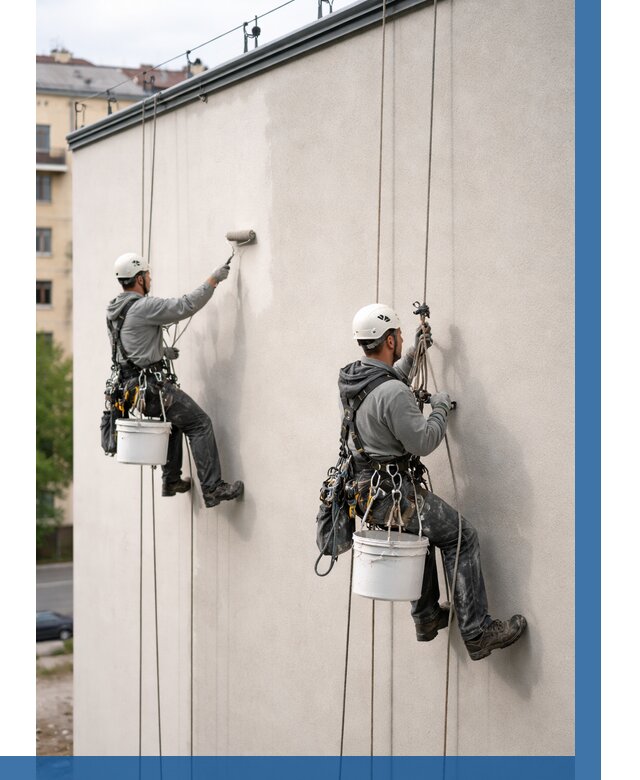 Покраска оштукатуренного фасада в Солнечногорске от 333 р. | ВЫСОТНИК-Слн