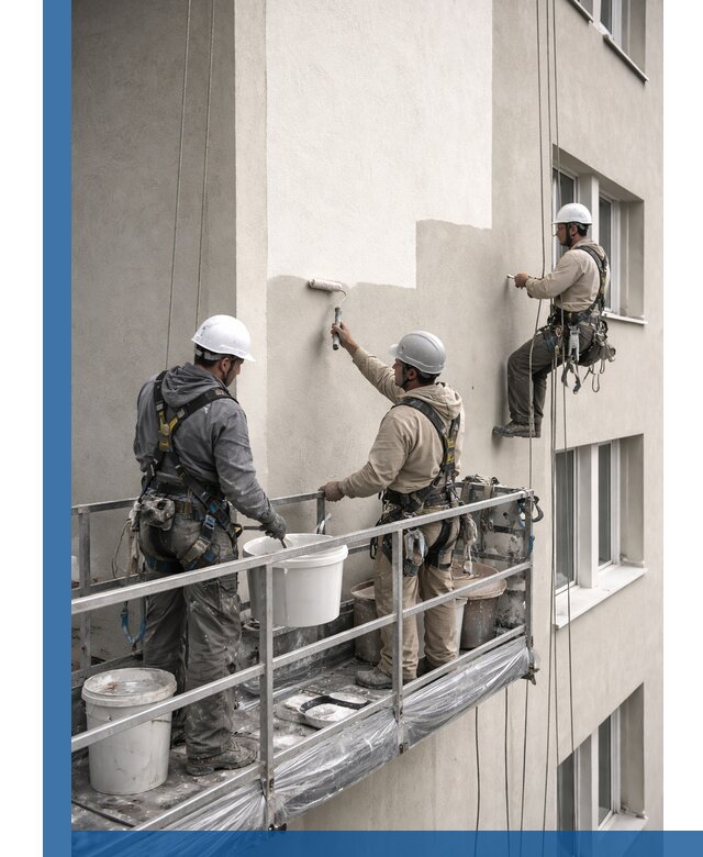 Покраска оштукатуренного фасада в Солнечногорске под ключ с гарантией