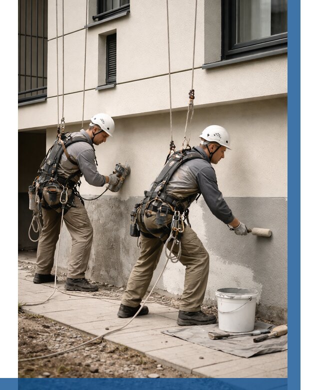 Окраска цоколя здания в Солнечногорске от 468 р. под ключ | ВЫСОТНИК-Слн