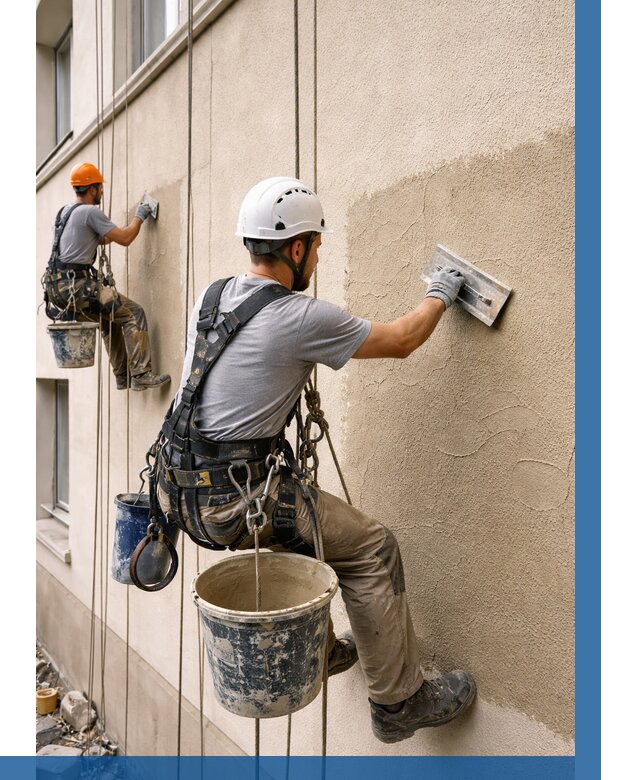 Декоративная штукатурка фасада в Солнечногорске от 1249 р. | ВЫСОТНИК-Слн