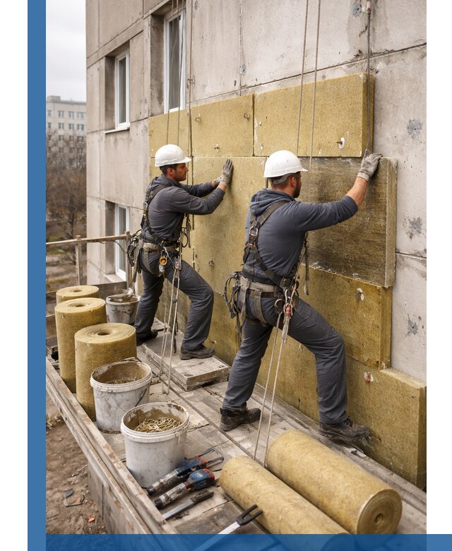 Утепление фасада минватой в Солнечногорске под ключ с гарантией