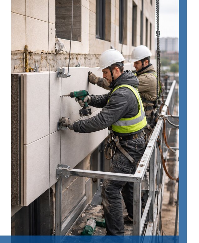 Монтаж фасадных термопанелей в Солнечногорске от 1561 р. | ВЫСОТНИК-Слн