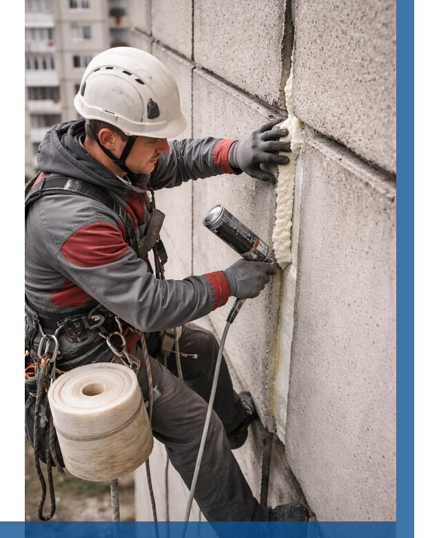 Утепление межпанельных швов в Солнечногорске от 729 р. | ВЫСОТНИК-Слн