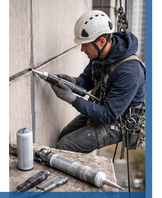 Вторичная герметизация швов в Солнечногорске от 468 р. | ВЫСОТНИК-Слн