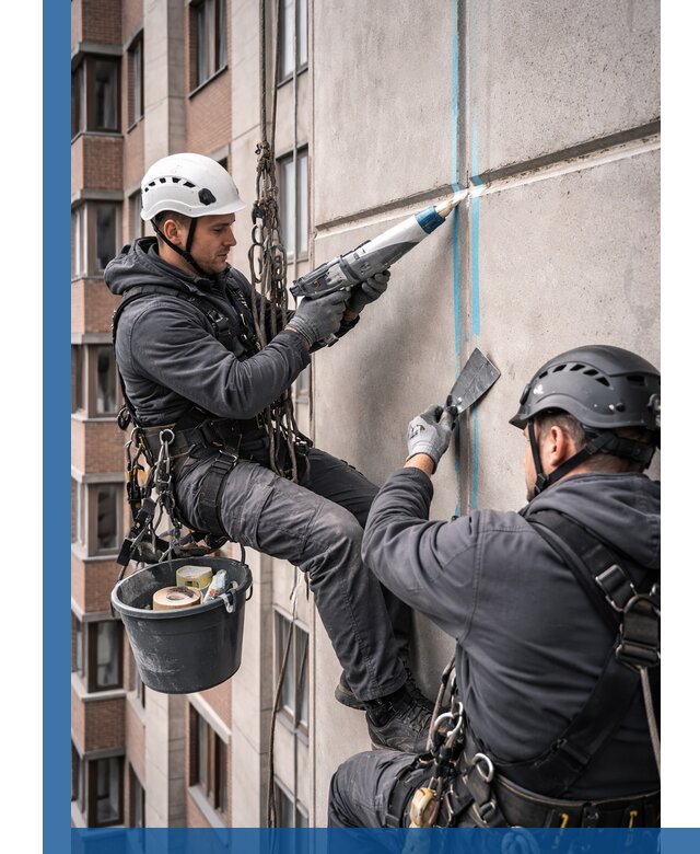 Вторичная герметизация швов фасада и кровли в Солнечногорске