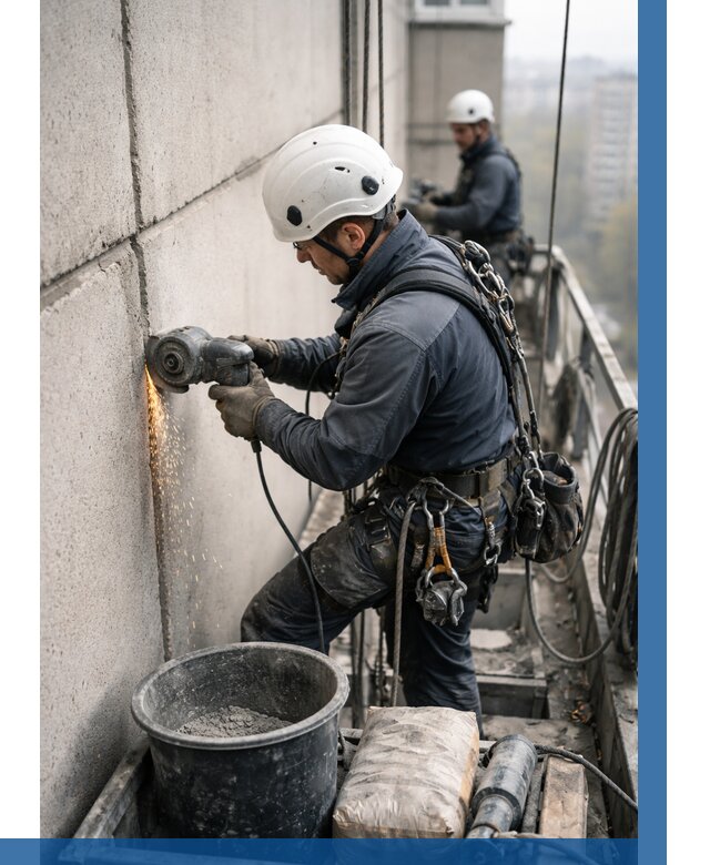 Штробление межпанельных швов в Солнечногорске от 1249 р. | ВЫСОТНИК-Слн