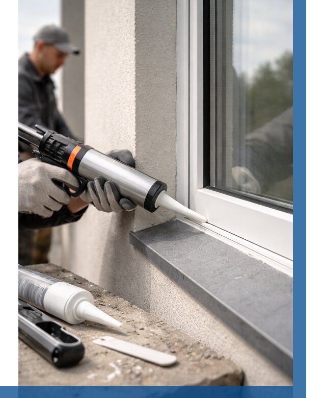 Герметизация монтажных швов окон в Солнечногорске от 677 р. | ВЫСОТНИК-Слн
