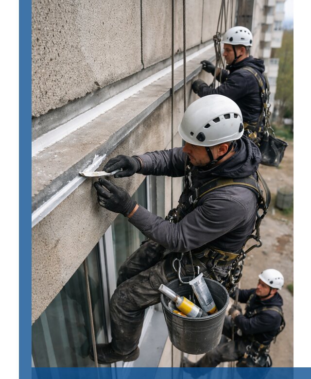 Герметизация примыкания балкона в Солнечногорске под ключ с гарантией