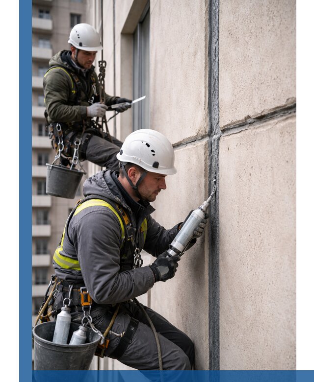 Герметизация деформационных швов фасада в Солнечногорске качественно