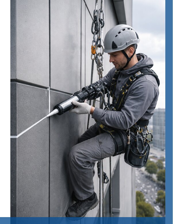 Герметизация стыков фасадных панелей в Солнечногорске от 6765 р.| ВЫСОТНИК-Слн