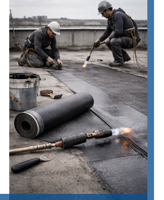 Ремонт рулонной кровли в Солнечногорске от 677 р. | ВЫСОТНИК-Слн