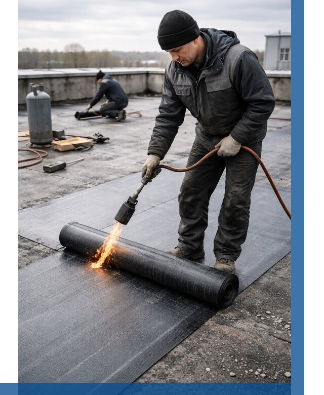 Ремонт наплавляемой кровли в Солнечногорске от 729 р. | ВЫСОТНИК-Слн