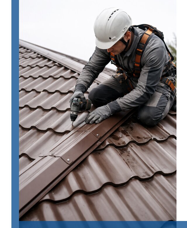 Ремонт металлочерепицы на крыше в Солнечногорске профессионально