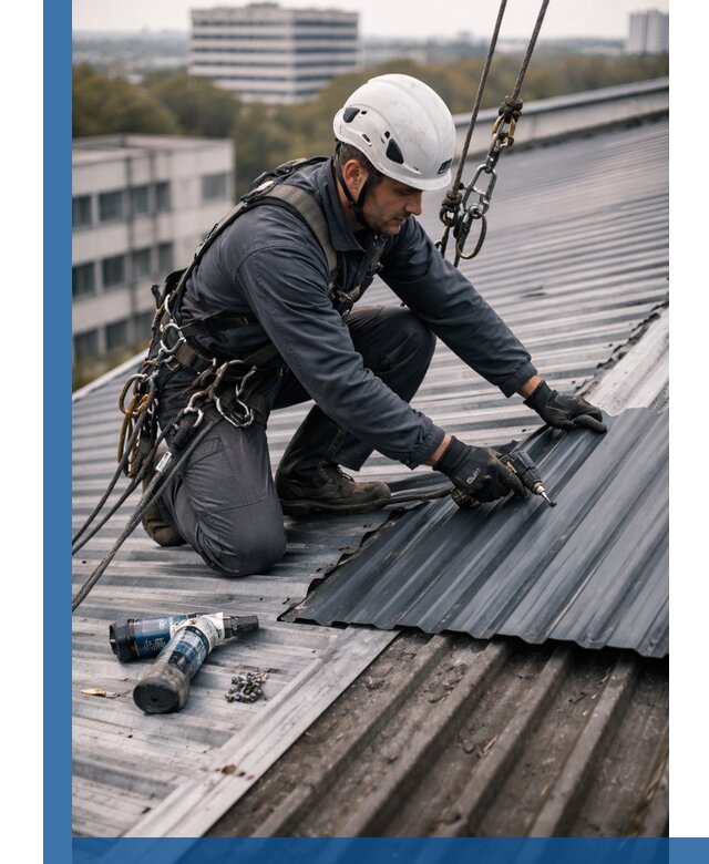 Ремонт профнастила на кровле в Солнечногорске, работы под ключ