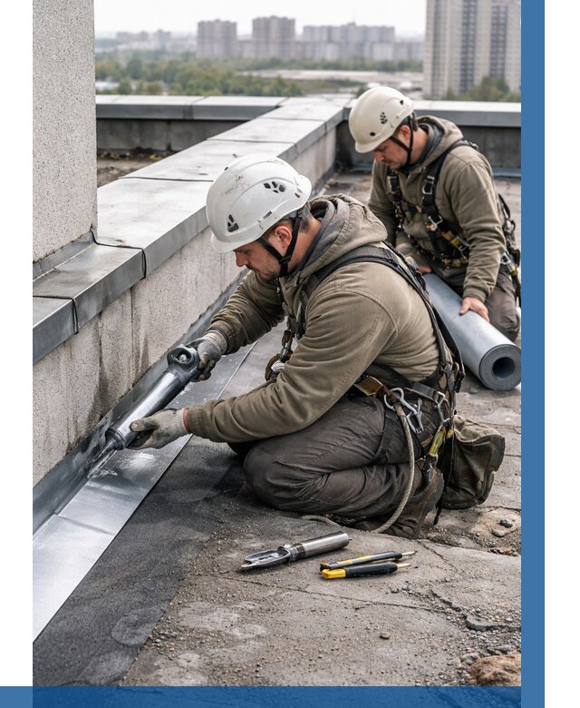 Ремонт кровельных примыканий в Солнечногорске от 1249 р. | ВЫСОТНИК-Слн