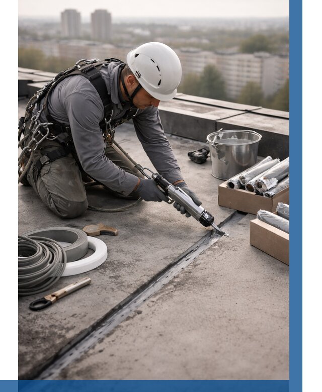 Герметизация швов кровли в Солнечногорске от 468 р./м2 | ВЫСОТНИК-Слн