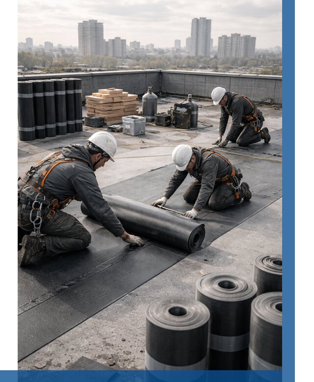 Монтаж мягкой кровли под ключ в Солнечногорске от 468 р. | ВЫСОТНИК-Слн