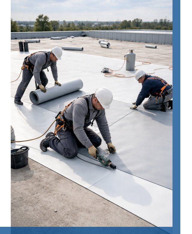 Монтаж мембранной кровли под ключ в Солнечногорске от 1249 р. | ВЫСОТНИК-Слн