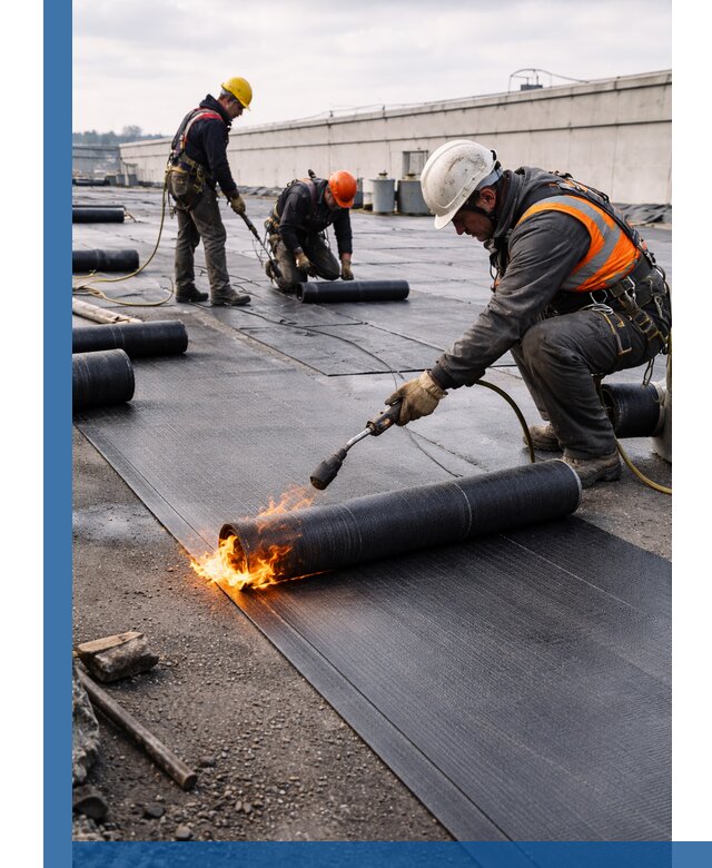 Монтаж наплавляемой кровли в Солнечногорске профессионально