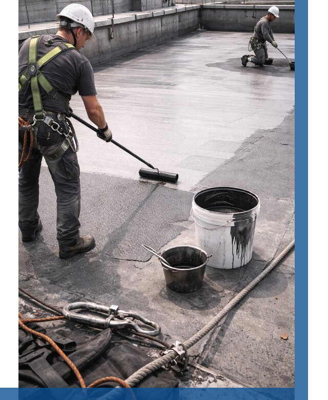 Гидроизоляция кровли жидкой резиной в Солнечногорске от 520 р. | ВЫСОТНИК-Слн