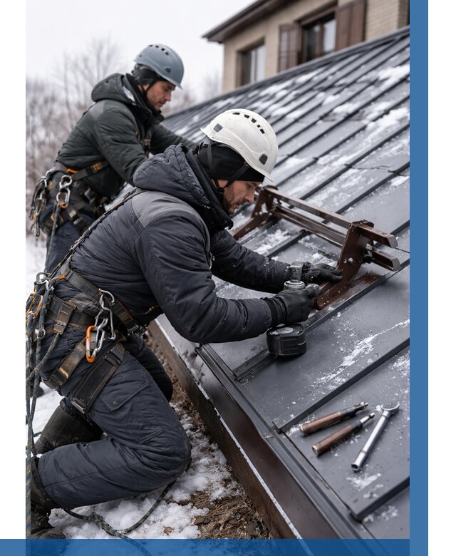 Монтаж снегозадержателей в Солнечногорске от 468 р. | ВЫСОТНИК-Слн