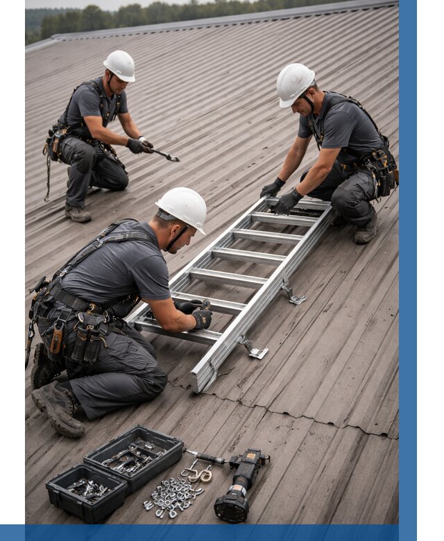 Монтаж кровельной лестницы в Солнечногорске от 4684 р. | ВЫСОТНИК-Слн