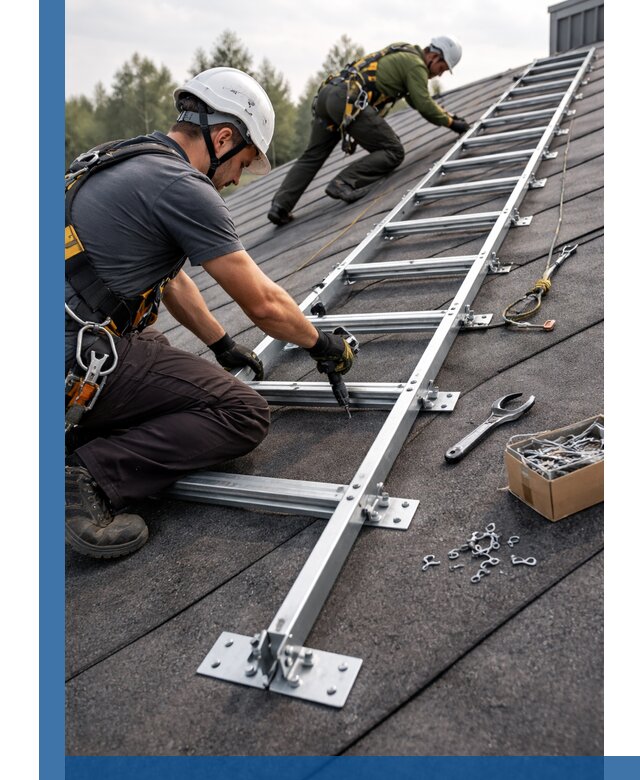 Профессиональный монтаж кровельной лестницы в Солнечногорске под ключ