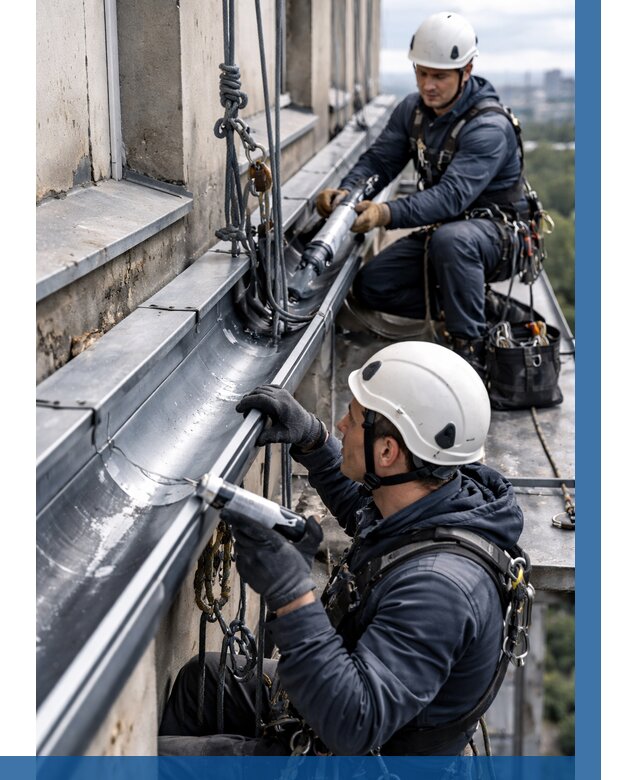 Ремонт водосточных желобов в Солнечногорске от 6765 р. | ВЫСОТНИК-Слн