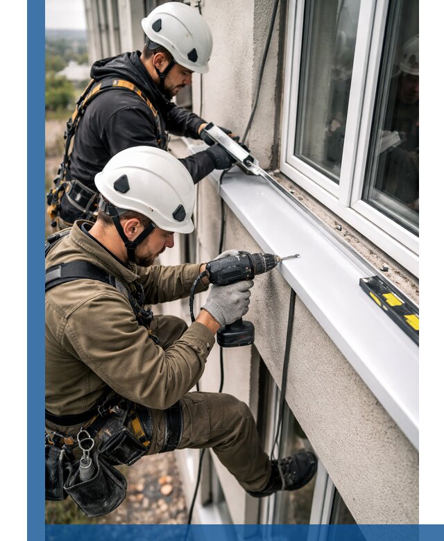 Профессиональный монтаж оконных отливов и отведения воды в Солнечногорске