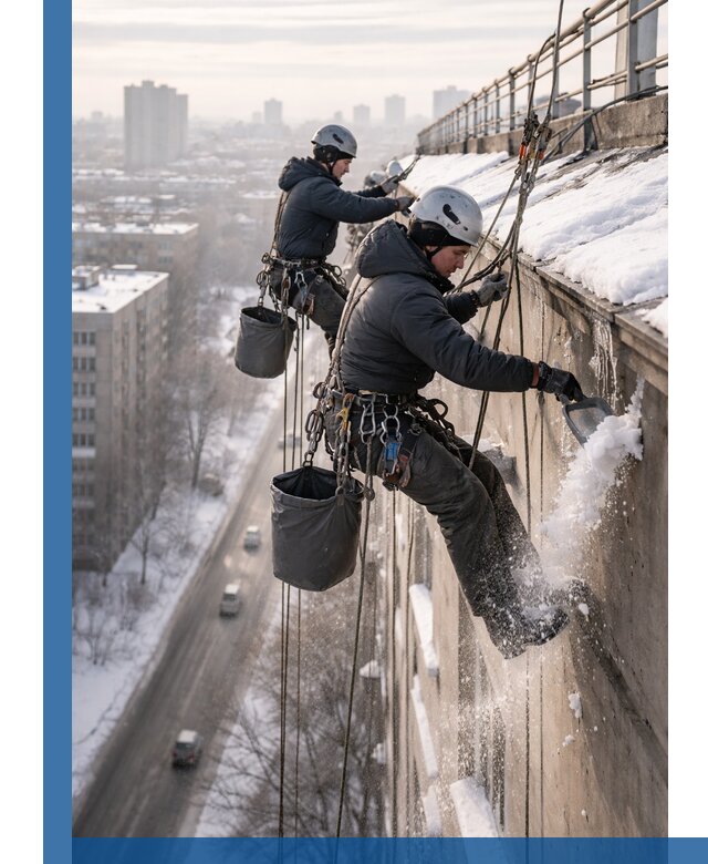 Очистка карнизов от снега в Солнечногорске профессионально и безопасно