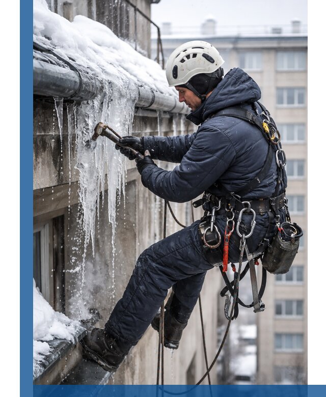 Удаление наледи и чистка водостоков в Солнечногорске оперативно и безопасно